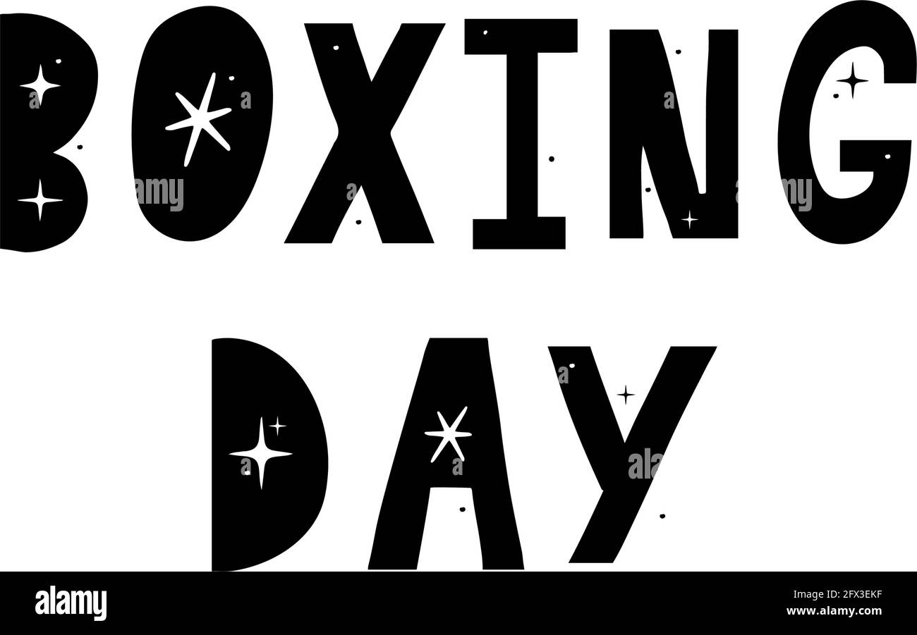 Boxing Day Sale hand drawn lettering vector Stock Vector Image & Art