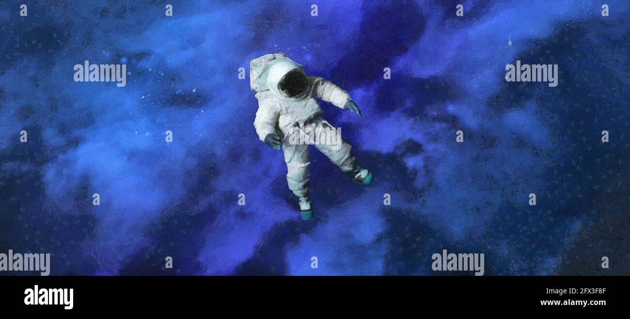Astronaut in space panoramic hi-res stock photography and images - Alamy