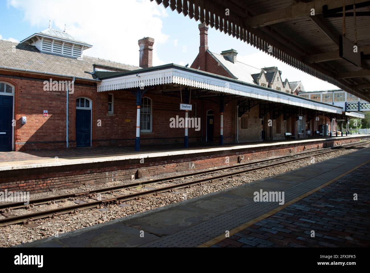 Platform at Sleaford Railway Station Stock Photo Alamy