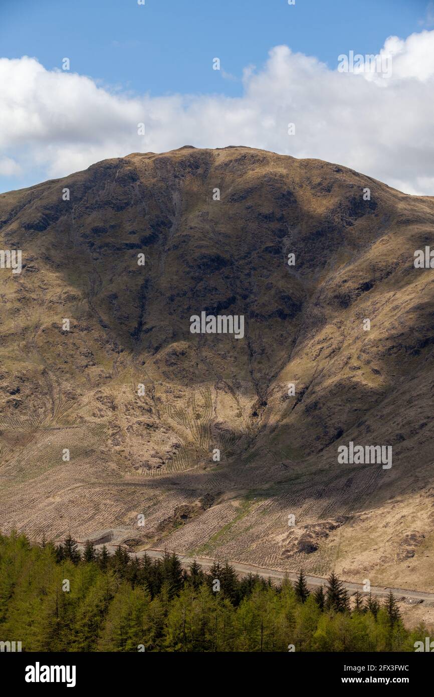 Looking towards Beinn Dearg from Mor Bheinn near St Fillans, Perthshire, Scotland Stock Photo