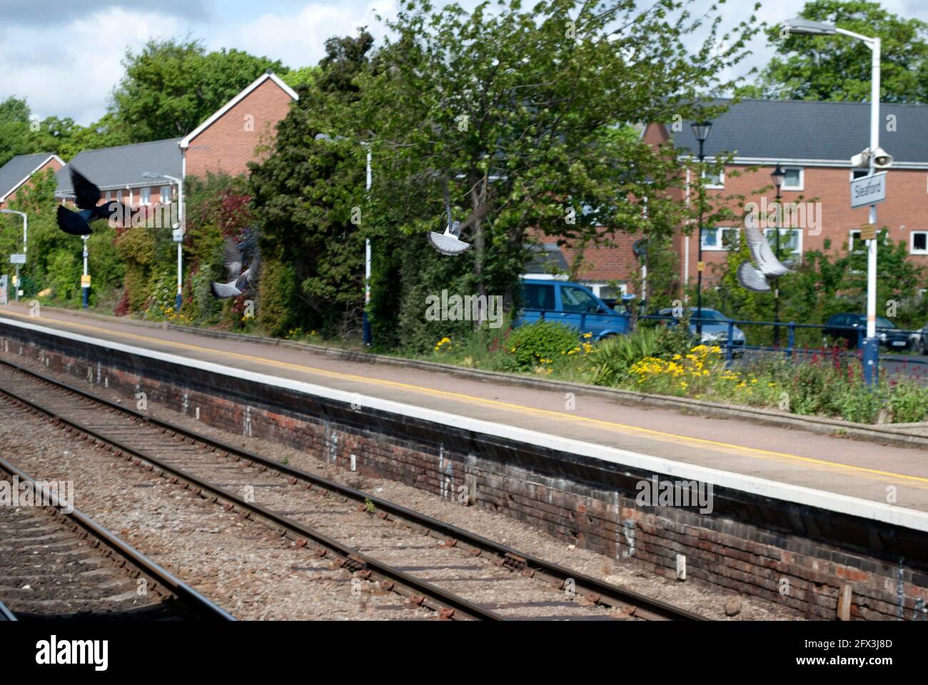 Platform at Sleaford Railway Station Stock Photo Alamy