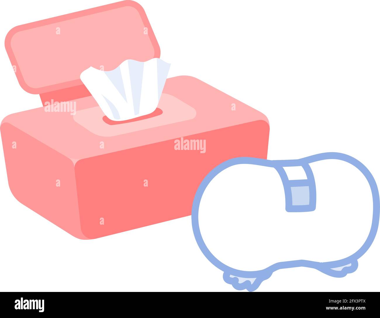 Butt wipes and diapers. Vector illustration that is easy to edit Stock ...