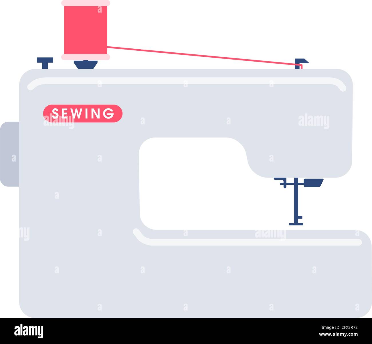 Sewing machine Back. Vector illustration that is easy to edit Stock