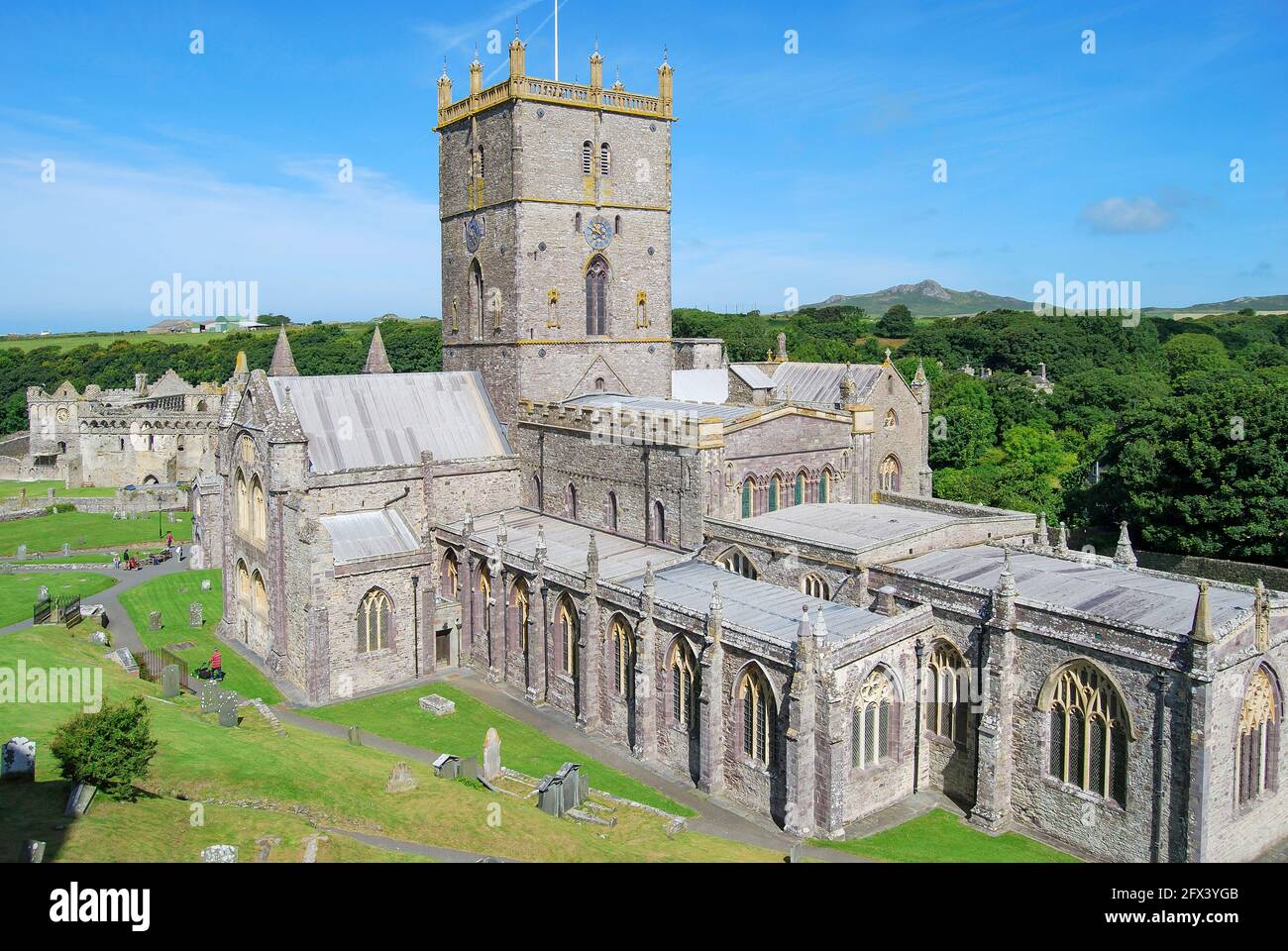 St.David’s Cathedral, St.Davids, Pembrokeshire, Wales, United Kingdom Stock Photo