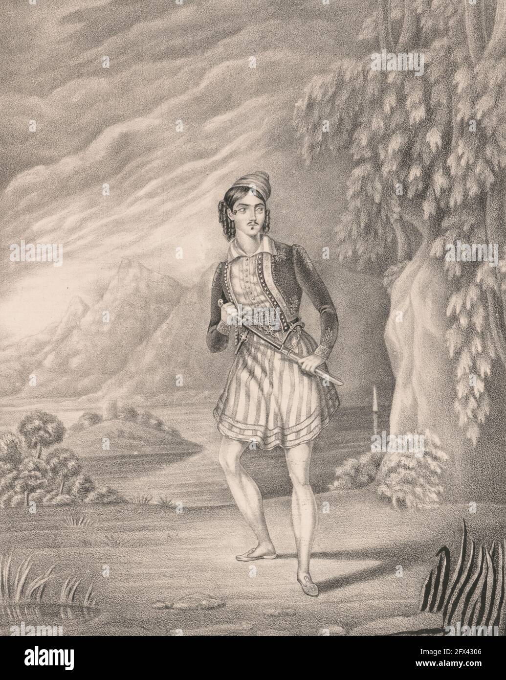 Mlle Celeste as the pirate boy of the wizard skiff, circa 1854 Stock Photo