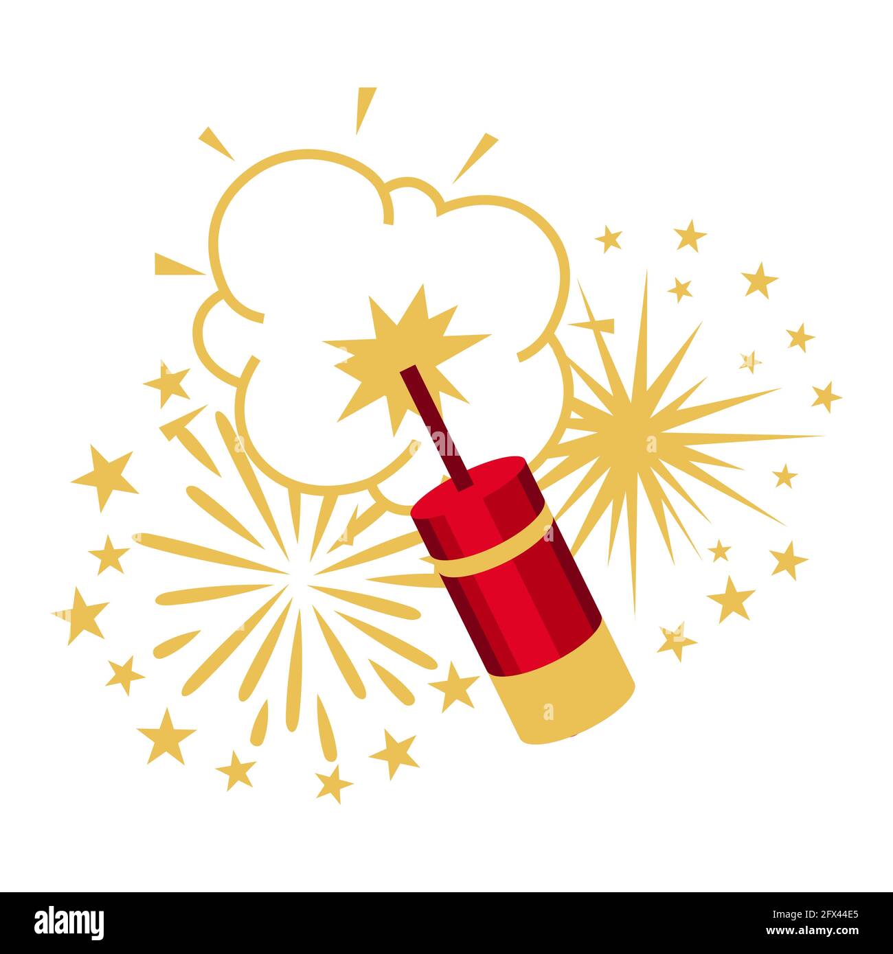 Firework Neon Sign Petard Crackers National Stock Vector (Royalty Free)  1381321925