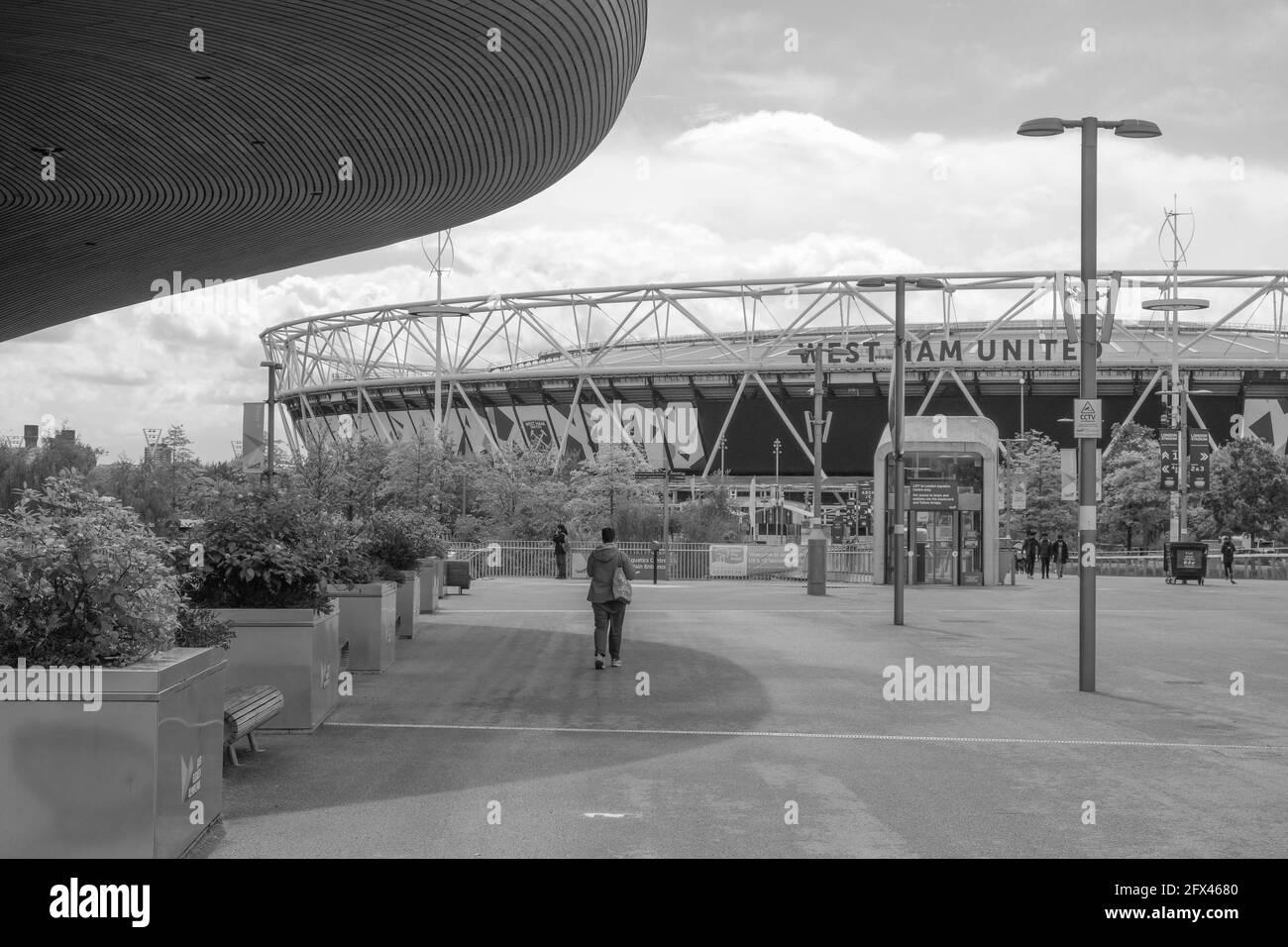 London Stadium, home of West Ham United Football Club in the Queen Elizabeth Olympic Park, Stratford, East London. Stock Photo