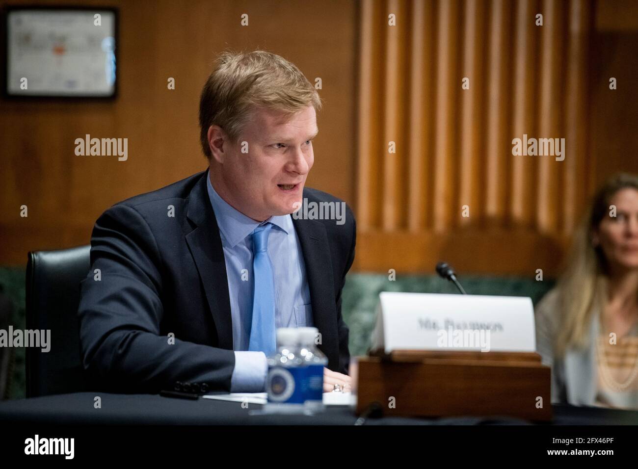 Jonathan Davidson appears before a Senate Committee on Finance hearing for  his nomination to be Deputy Under Secretary, Department of the Treasury, in  the Dirksen Senate Office Building in Washington, DC, Tuesday,