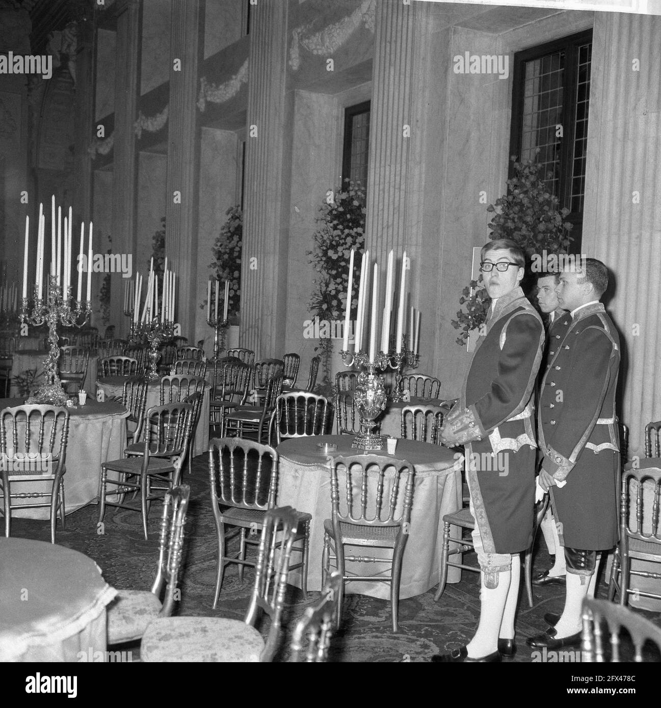The ballroom in Paleis op de Dam, 8 March 1966, ballrooms, palaces, The