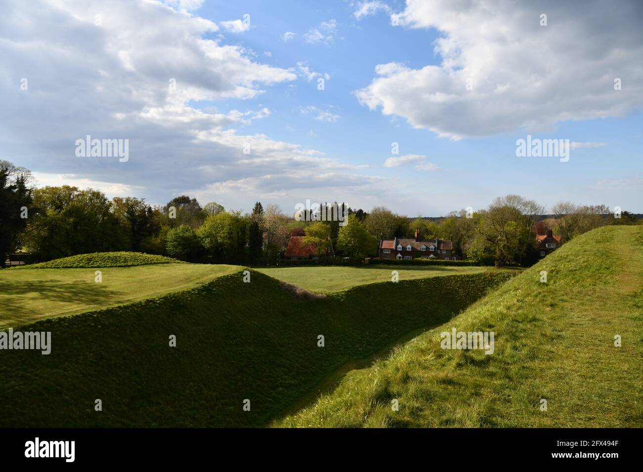 Ruined Medieval Castle Rising in Norfolk UK Stock Photo - Alamy