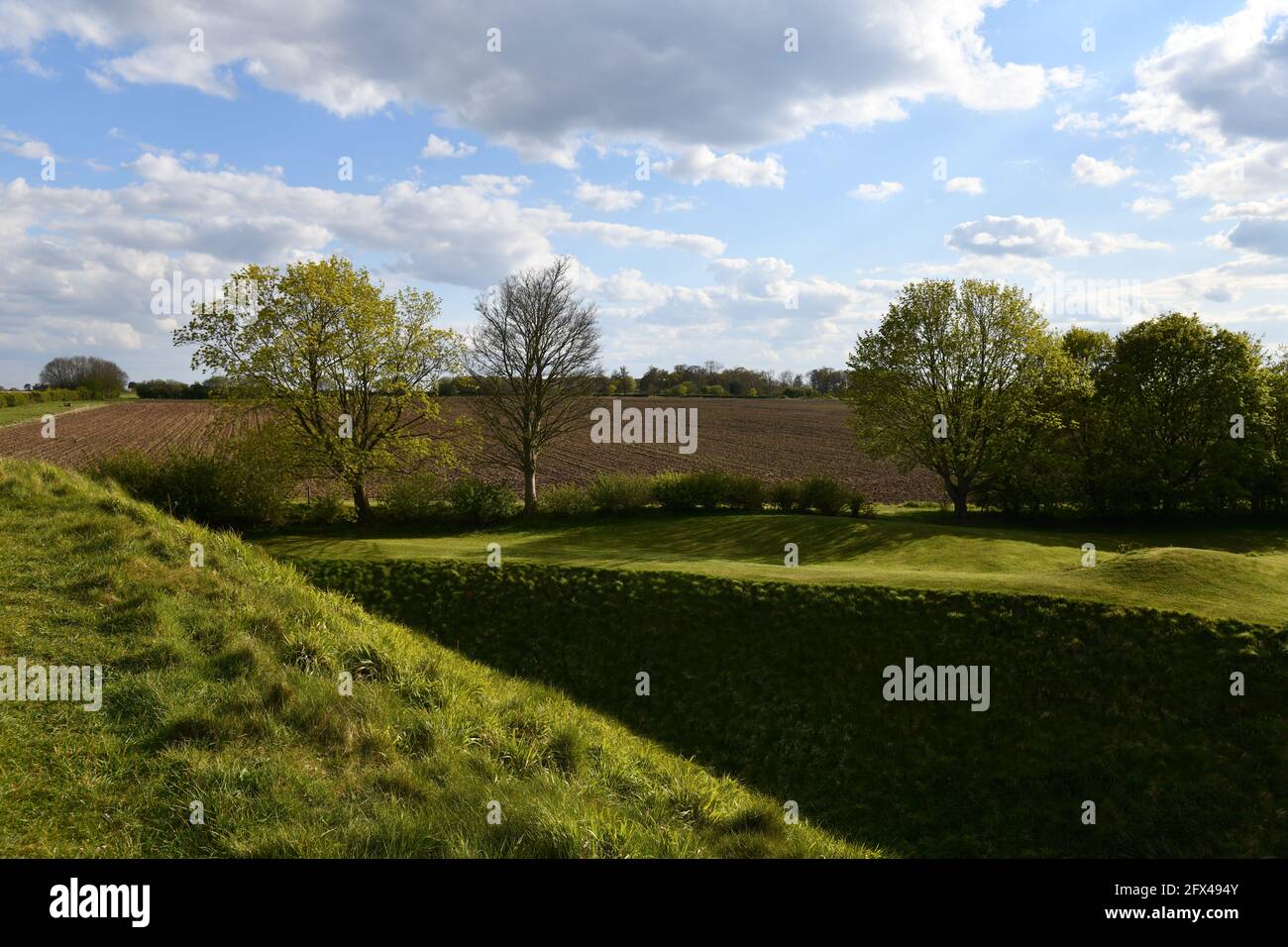 Ruined Medieval Castle Rising in Norfolk UK Stock Photo - Alamy