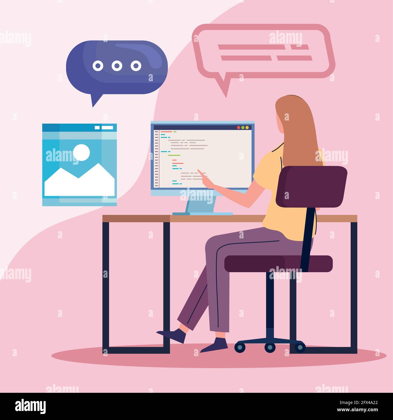 Computer programming language female Stock Vector Images - Alamy