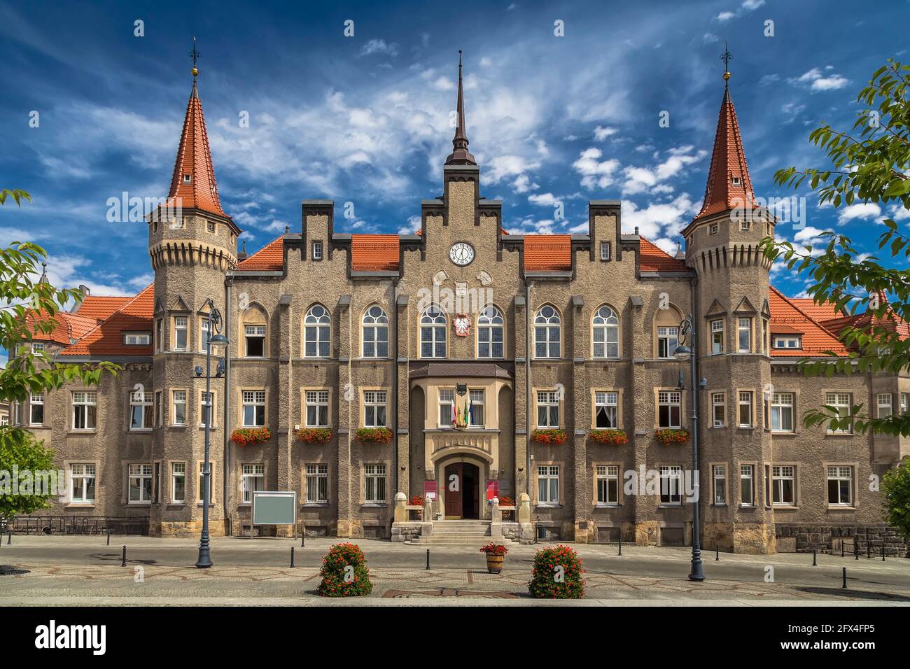 Municipal Office of the city of Walbrzych. Poland Stock Photo