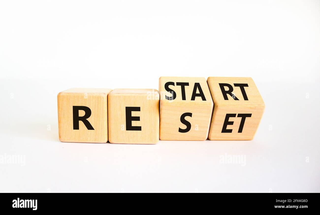 Reset and restart symbol. Turned cubes and changed the word 