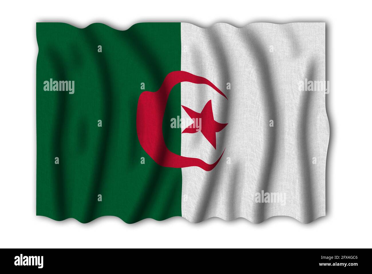 Algeria 3D rendering flag of the world to study Stock Photo - Alamy