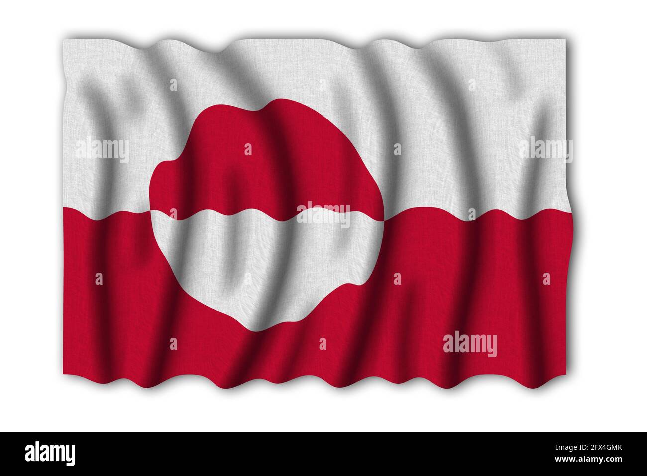 Greenland 3D rendering flag of the world to study Stock Photo - Alamy