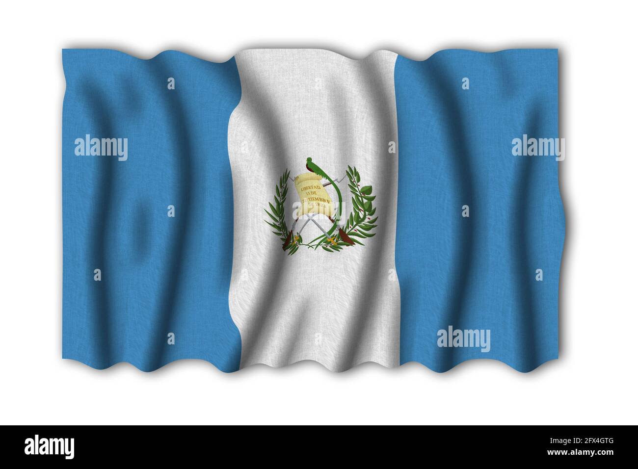 Guatemala 3D rendering flag of the world to study Stock Photo