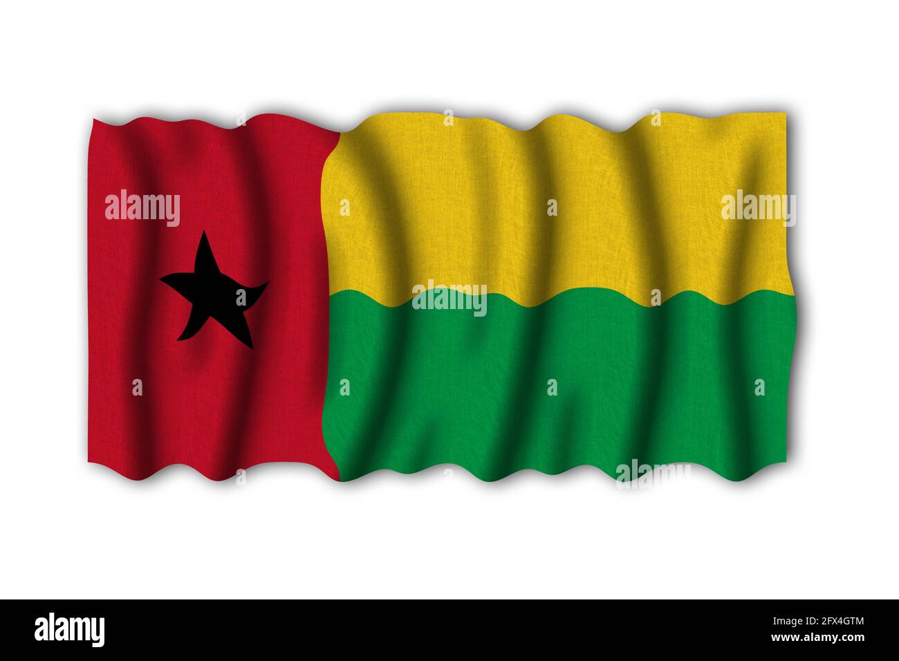 Guinea-Bissau 3D rendering flag of the world to study Stock Photo