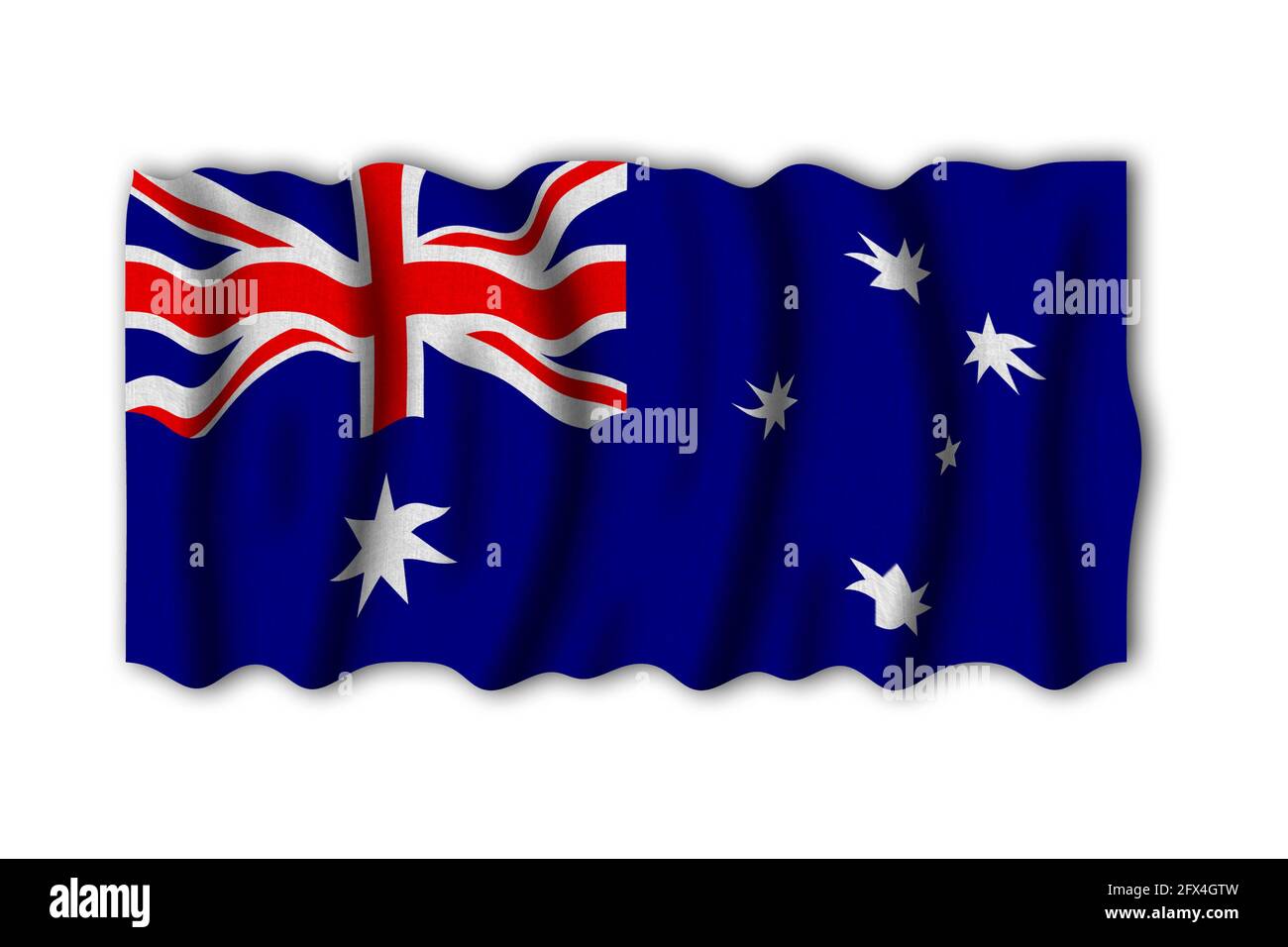 Heard Island and McDonald Islands 3D rendering flag of the world to study Stock Photo