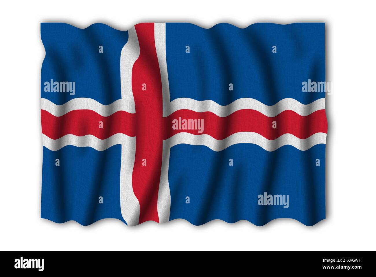 Iceland 3D rendering flag of the world to study Stock Photo - Alamy