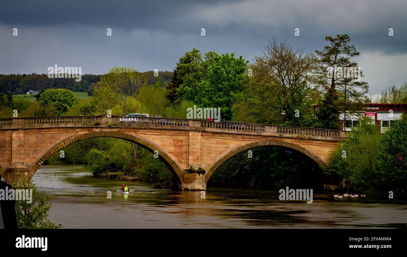 the load street bridge over the river severn bewdley Stock Photo