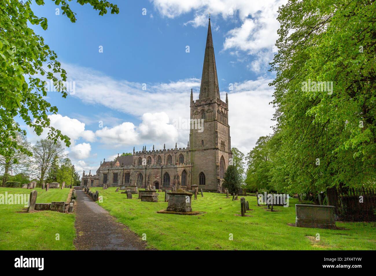 Views of St.Johns Church in Bromsgrove, Worcestershire, England Stock
