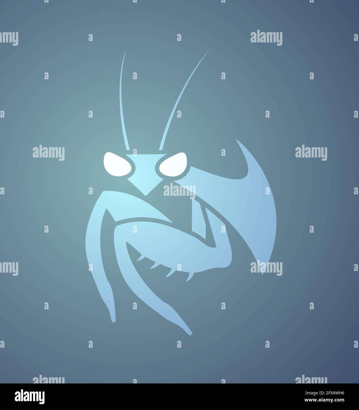 Creative mantis icon Stock Vector