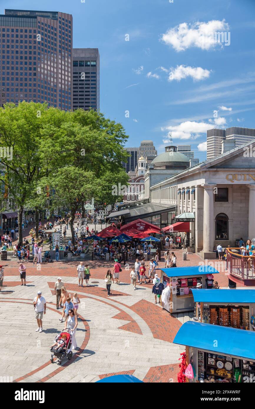 Faneuil Hall and Marketplace Center, Boston, MA USA Stock Photo Alamy