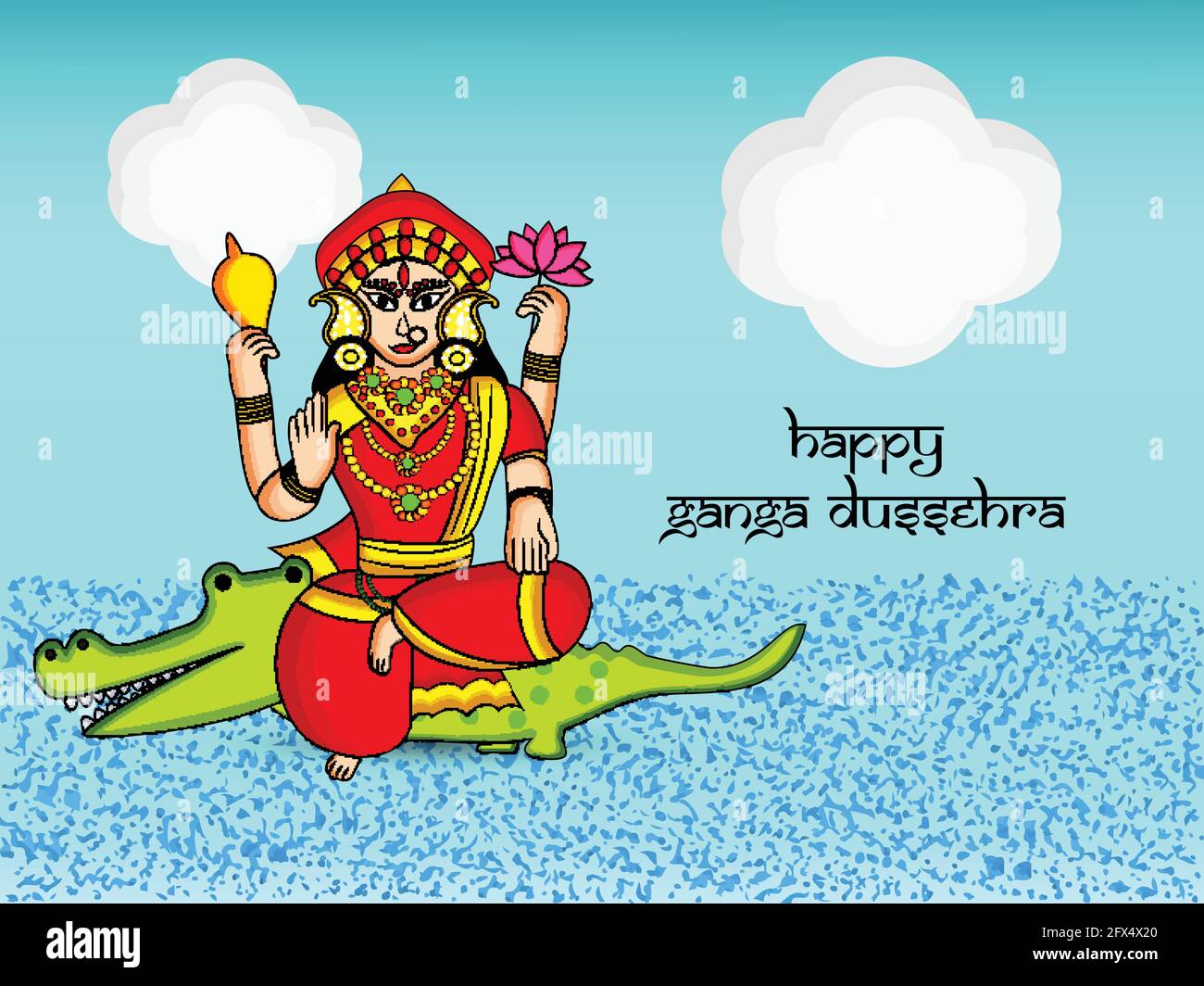 Ganga Dussehra background Stock Vector Image & Art Alamy