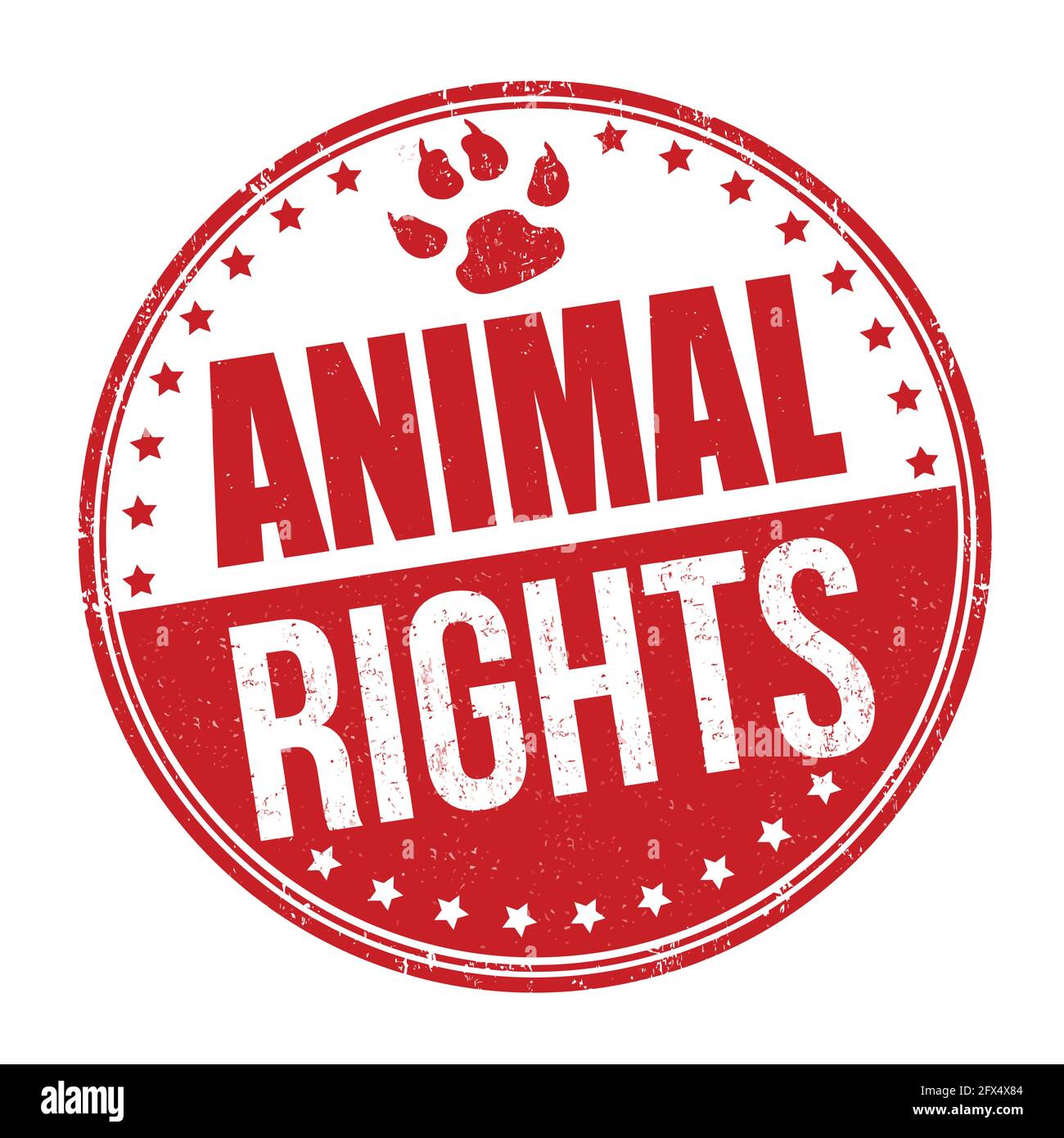 Animal rights grunge rubber stamp on white background, vector illustration Stock Vector Image