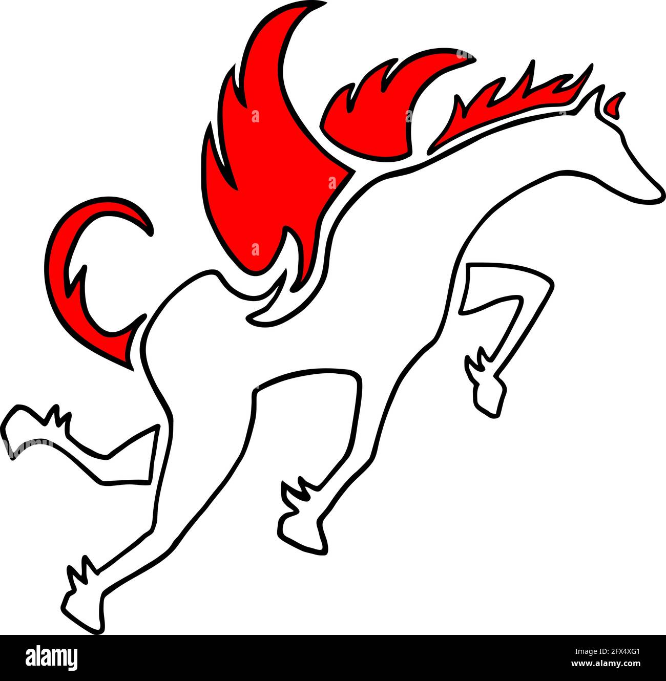 creative pegasus symbol Stock Vector