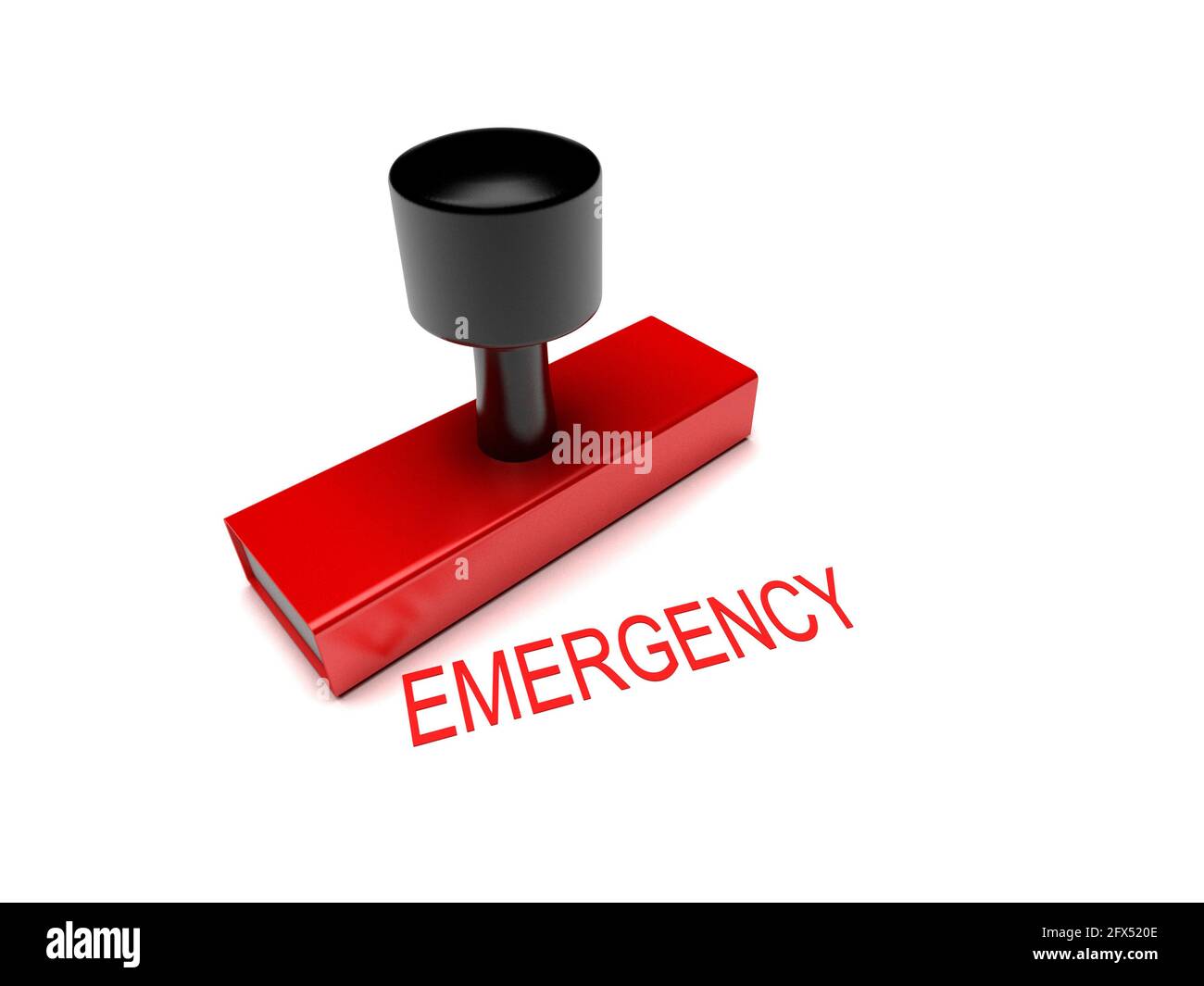 3d Max Emergency stamp, word cloud concept. Stock Photo