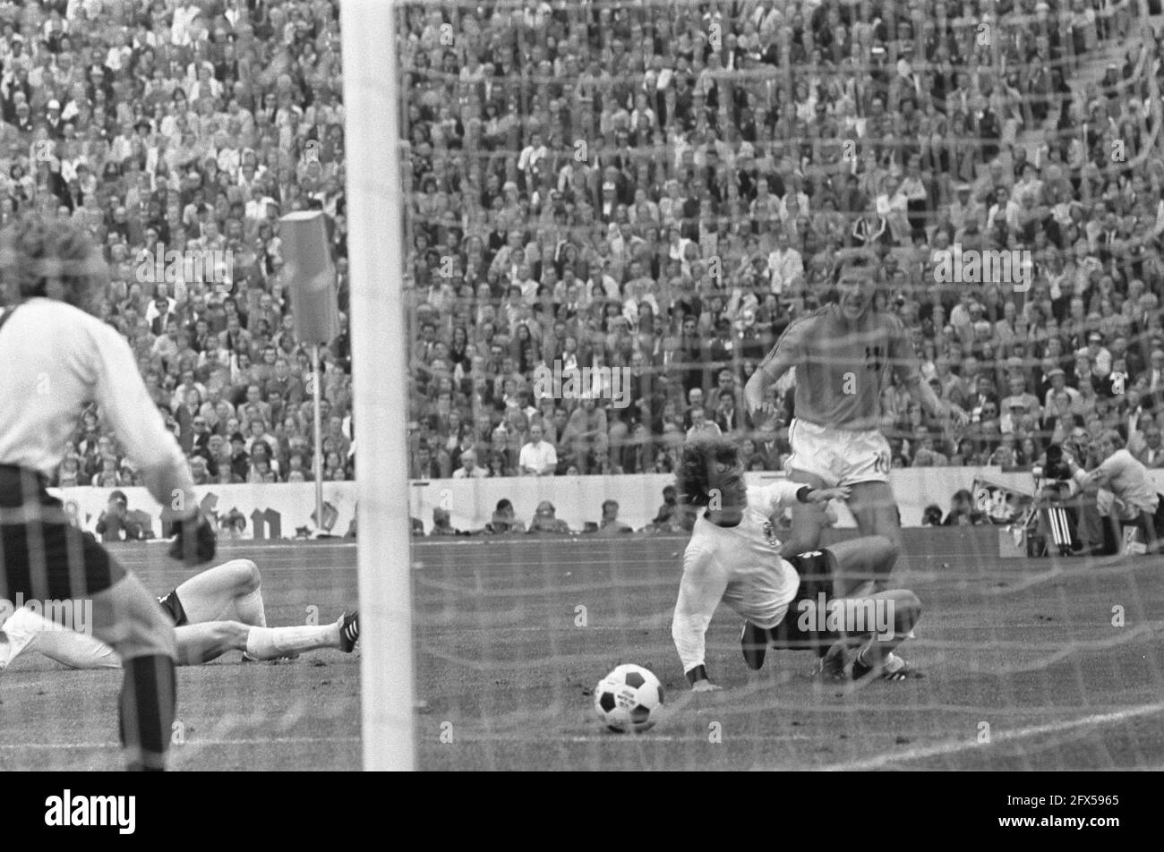 World Cup Final 1974 in Munich, West Germany v. Netherlands 2-1, July 7, 1974, sports, soccer, The Netherlands, 20th century press agency photo, news to remember, documentary, historic photography 1945-1990, visual stories, human history of the Twentieth Century, capturing moments in time Stock Photo