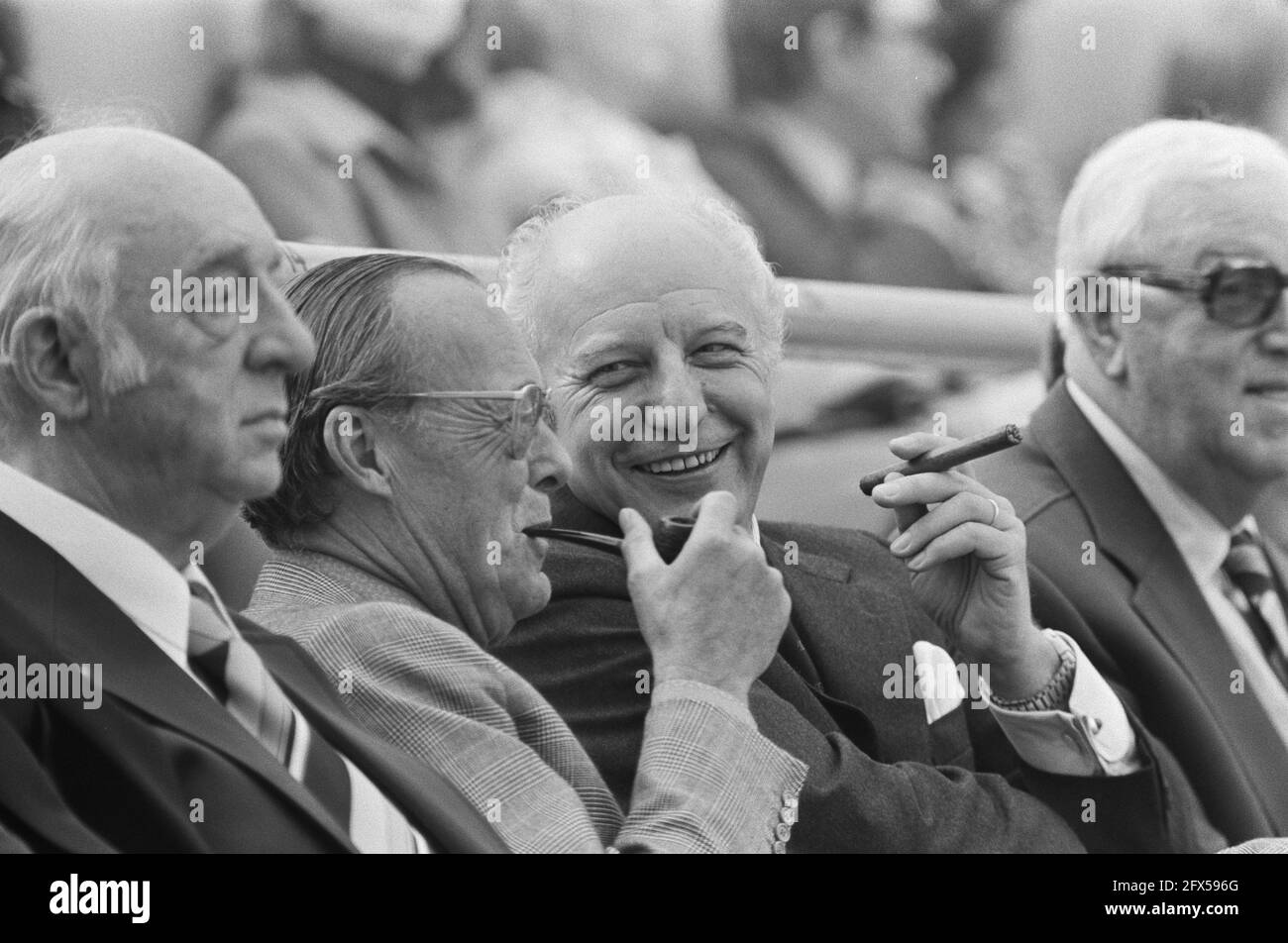 Final World Cup 1974 in Munich, West Germany against the Netherlands 2-1; Prince Bernhard and President Scheel, July 7, 1974, finals, sports, soccer, world championships, The Netherlands, 20th century press agency photo, news to remember, documentary, historic photography 1945-1990, visual stories, human history of the Twentieth Century, capturing moments in time Stock Photo