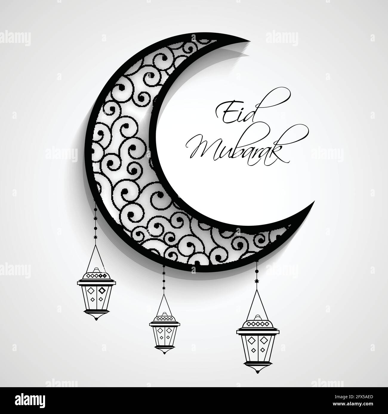 Eid mubarak Black and White Stock Photos & Images - Alamy