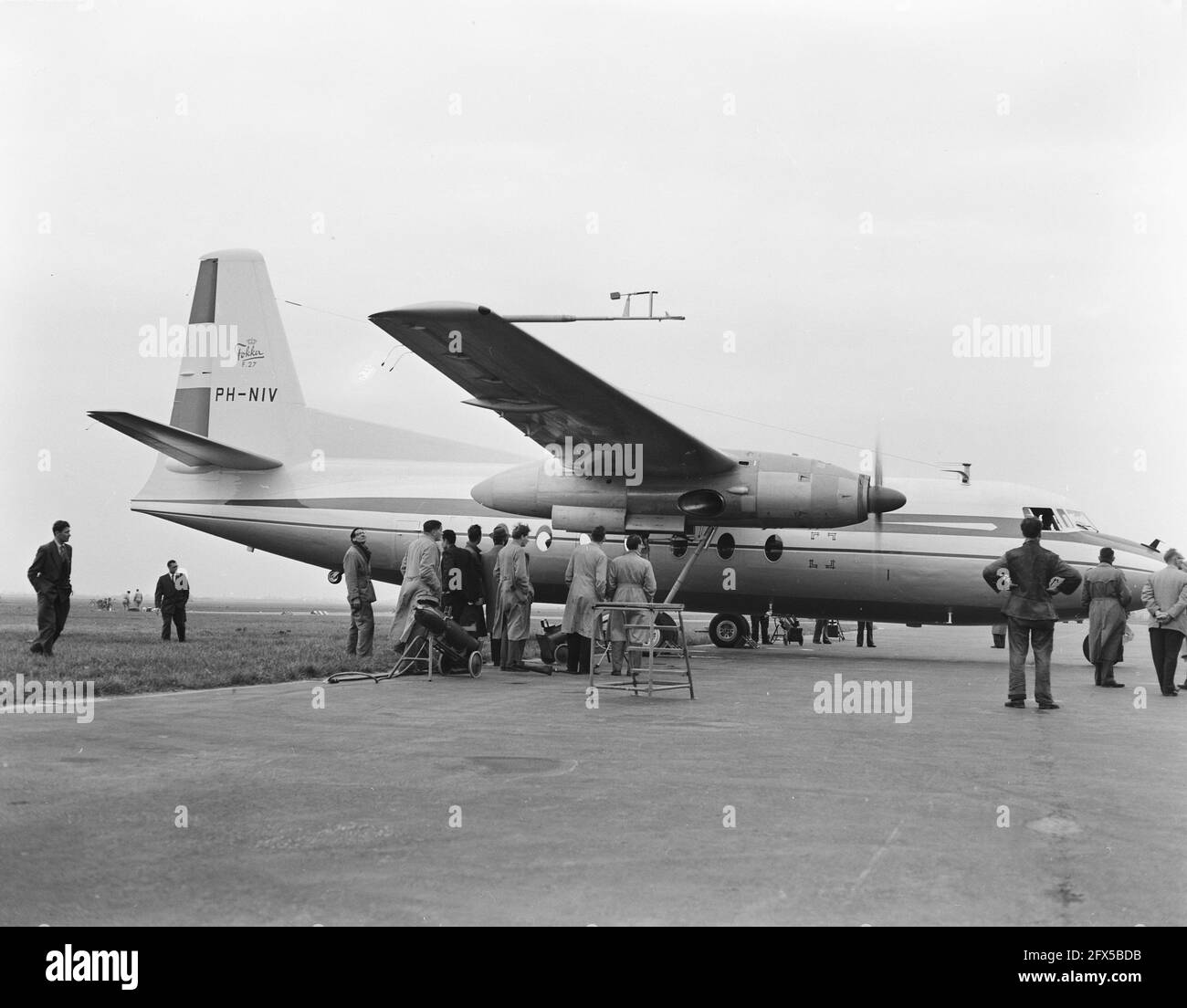 Fokkers passenger aircraft f27 nearing completion hi-res stock ...