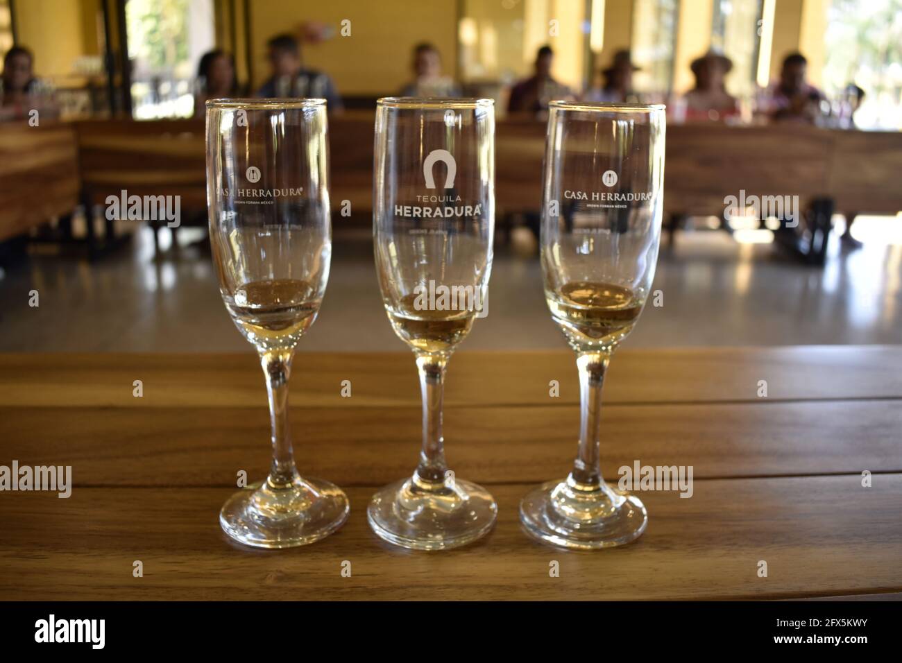 Tequila tasting on glasses Stock Photo Alamy