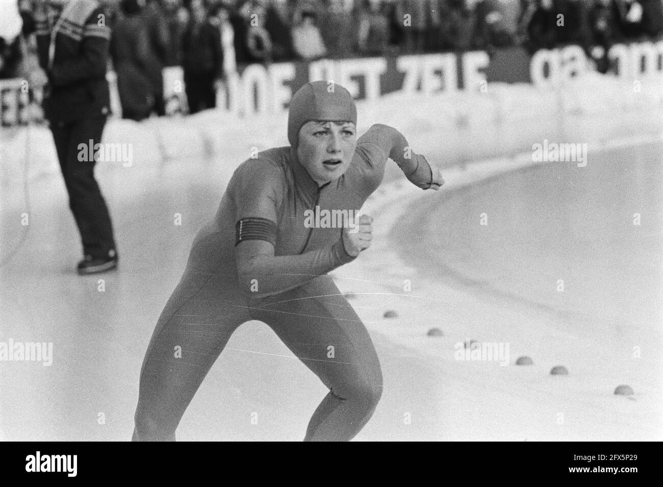 World speed skating championships ladies allround in The Hague. Ria Visser in action., February 3, 1979, skating, sports, The Netherlands, 20th century press agency photo, news to remember, documentary, historic photography 1945-1990, visual stories, human history of the Twentieth Century, capturing moments in time Stock Photo