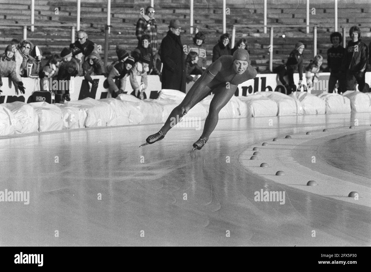 World speed skating championships ladies allround in The Hague. Ria Visser in action, February 3, 1979, skating, sport, The Netherlands, 20th century press agency photo, news to remember, documentary, historic photography 1945-1990, visual stories, human history of the Twentieth Century, capturing moments in time Stock Photo