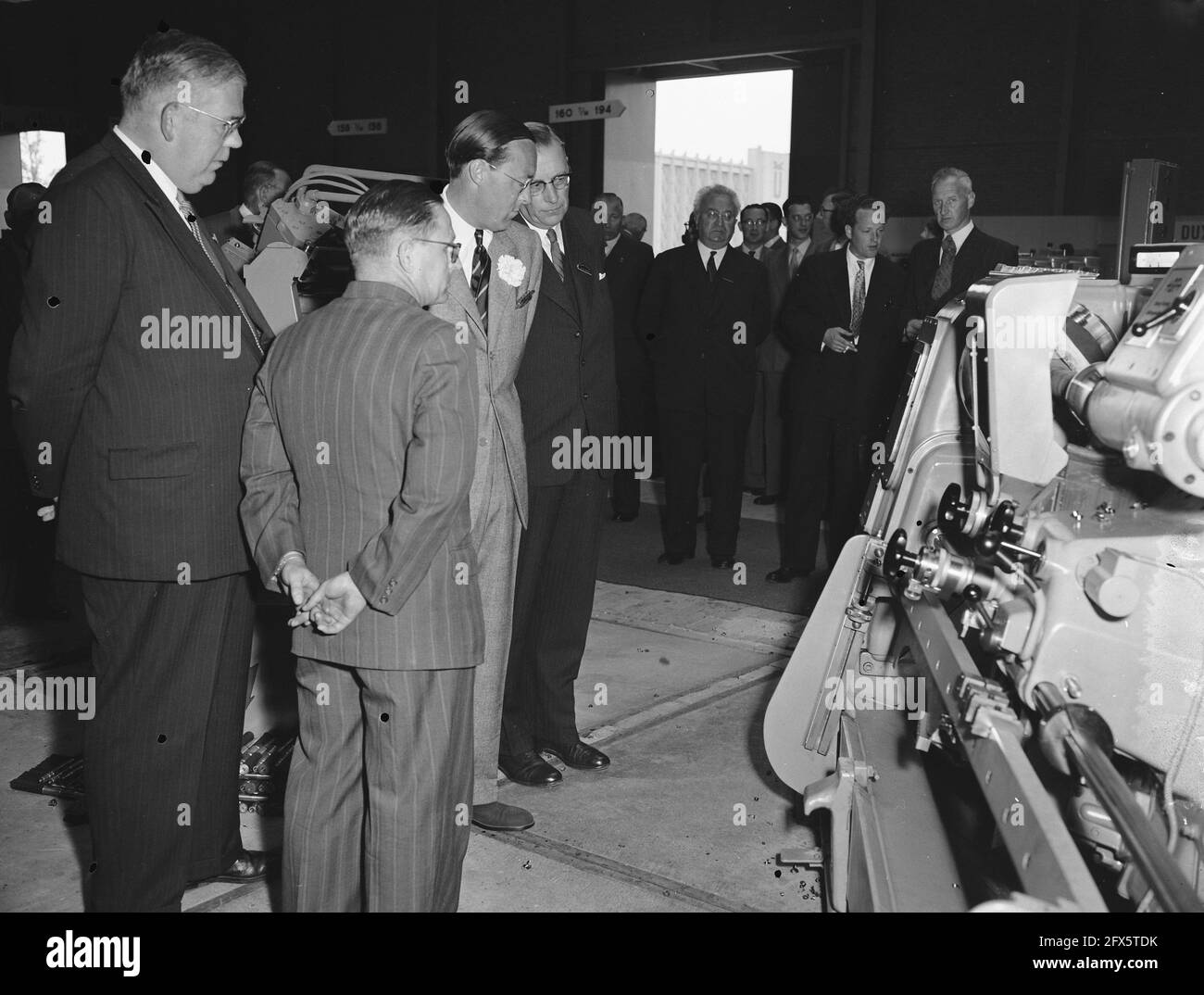 Prince Bernhard at the Technic Show in Utrecht, June 7, 1955, exhibitions, The Netherlands, 20th century press agency photo, news to remember, documentary, historic photography 1945-1990, visual stories, human history of the Twentieth Century, capturing moments in time Stock Photo
