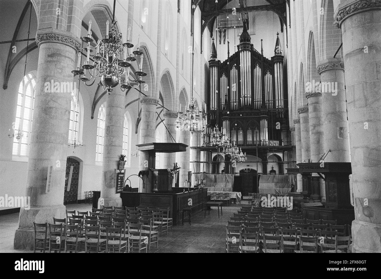 Grote of St. Vituskerk in Naarden restored; interior of church, November 23, 1978, churches, The Netherlands, 20th century press agency photo, news to remember, documentary, historic photography 1945-1990, visual stories, human history of the Twentieth Century, capturing moments in time Stock Photo