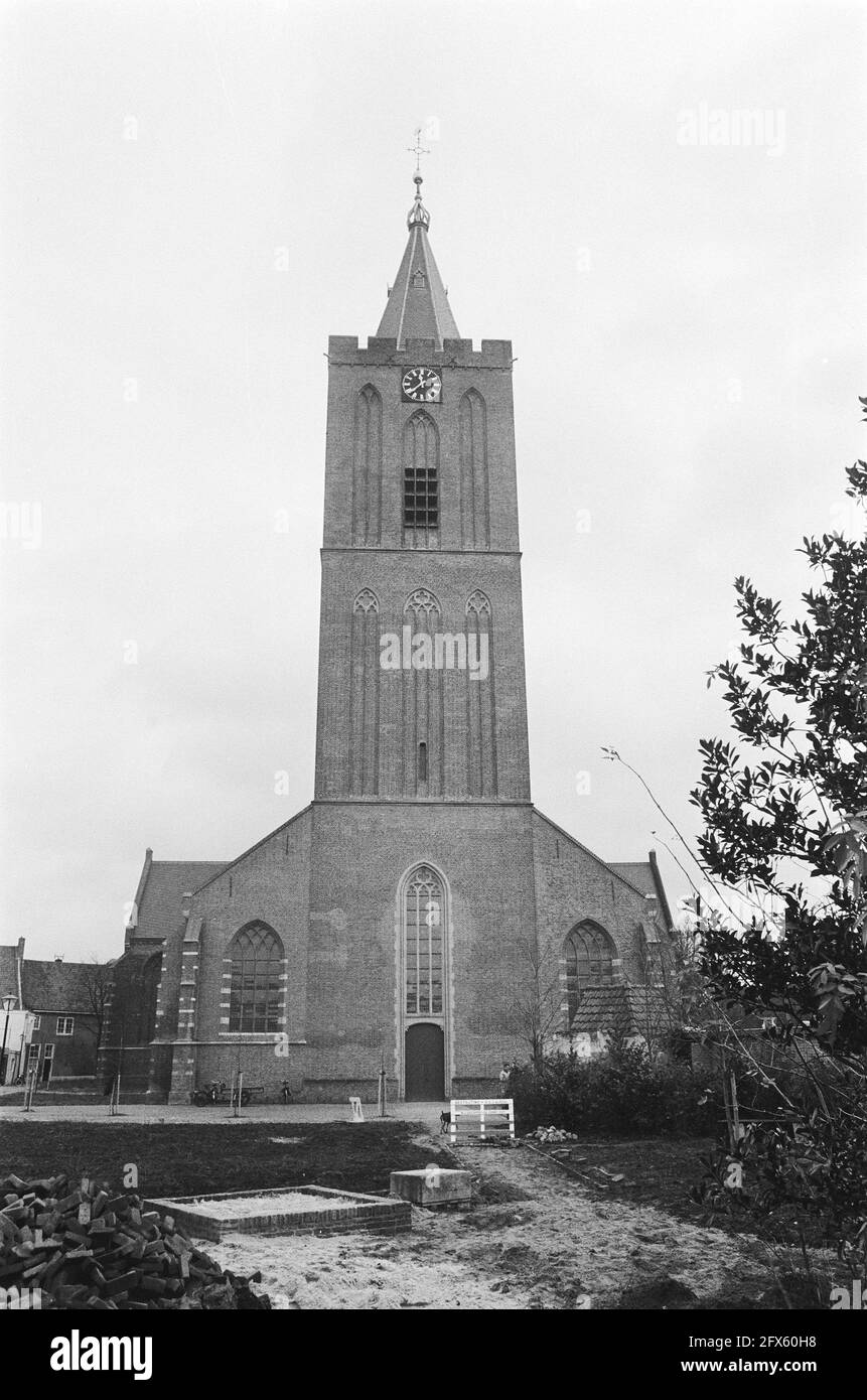 Grote of St. Vituskerk in Naarden restored; church exterior, November 23, 1978, churches, The Netherlands, 20th century press agency photo, news to remember, documentary, historic photography 1945-1990, visual stories, human history of the Twentieth Century, capturing moments in time Stock Photo