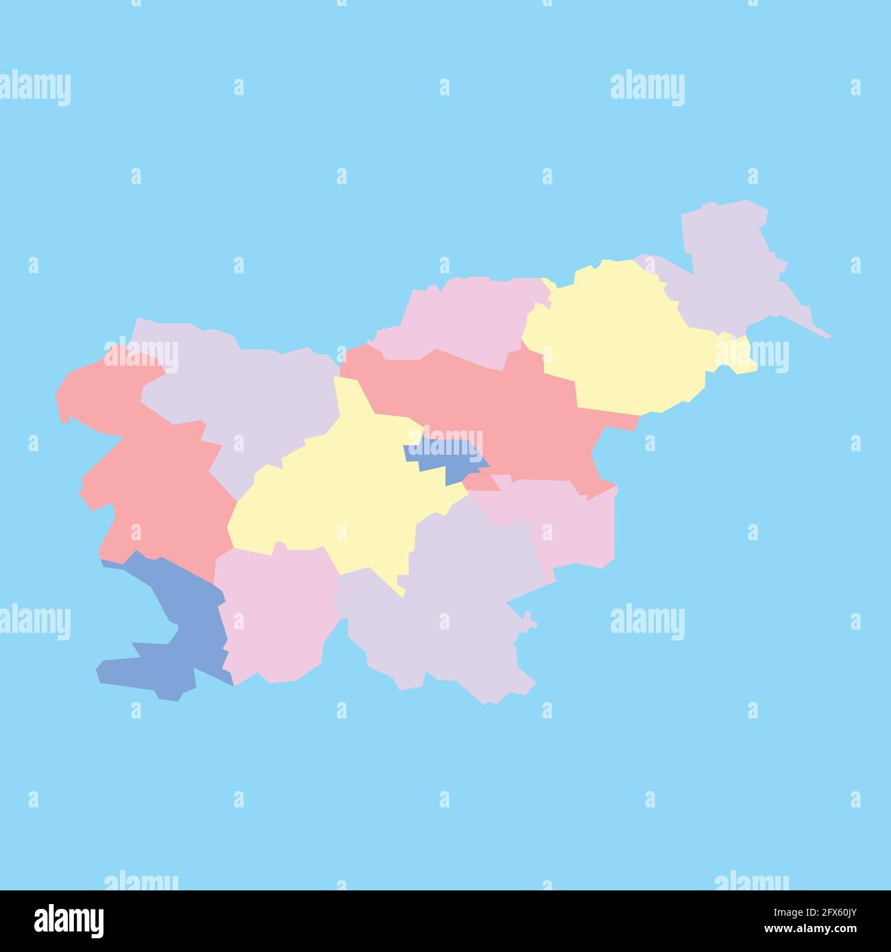 Slovenia map national map hi-res stock photography and images - Alamy