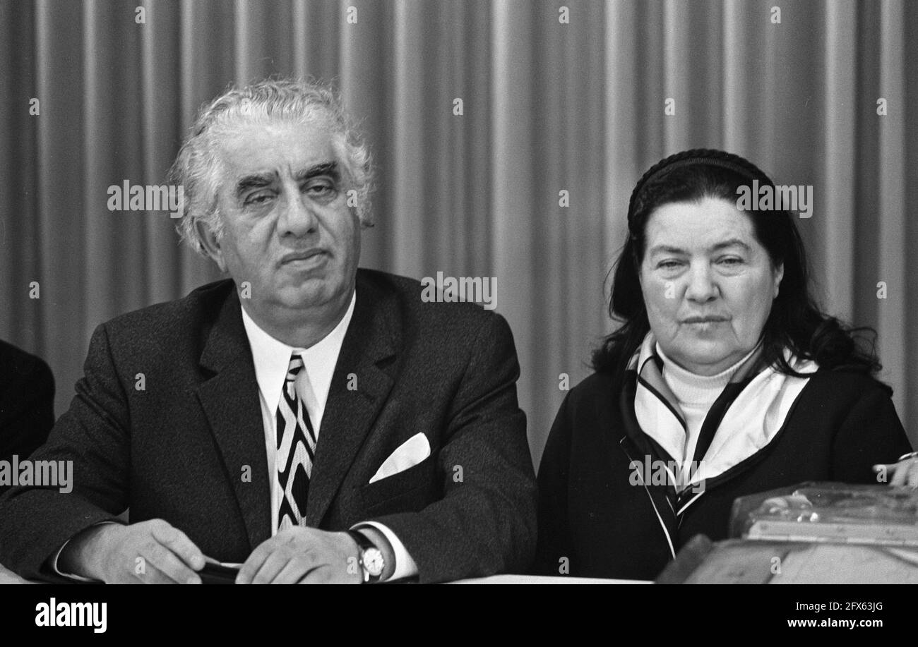 Aram Khachaturian and Nina Makarova 1971 Stock Photo