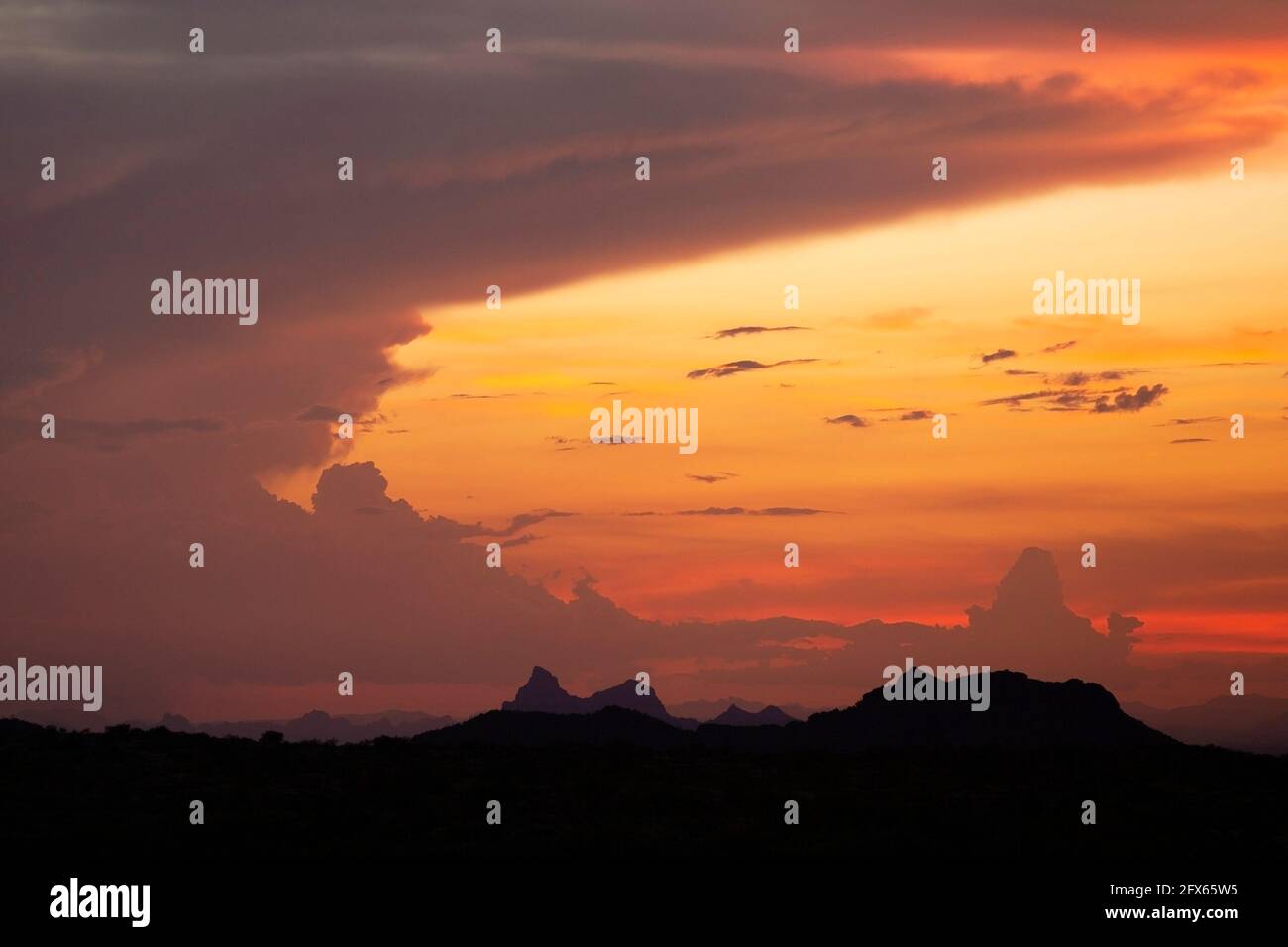 Sunset over the sonoran desert in arizona hi-res stock photography and ...
