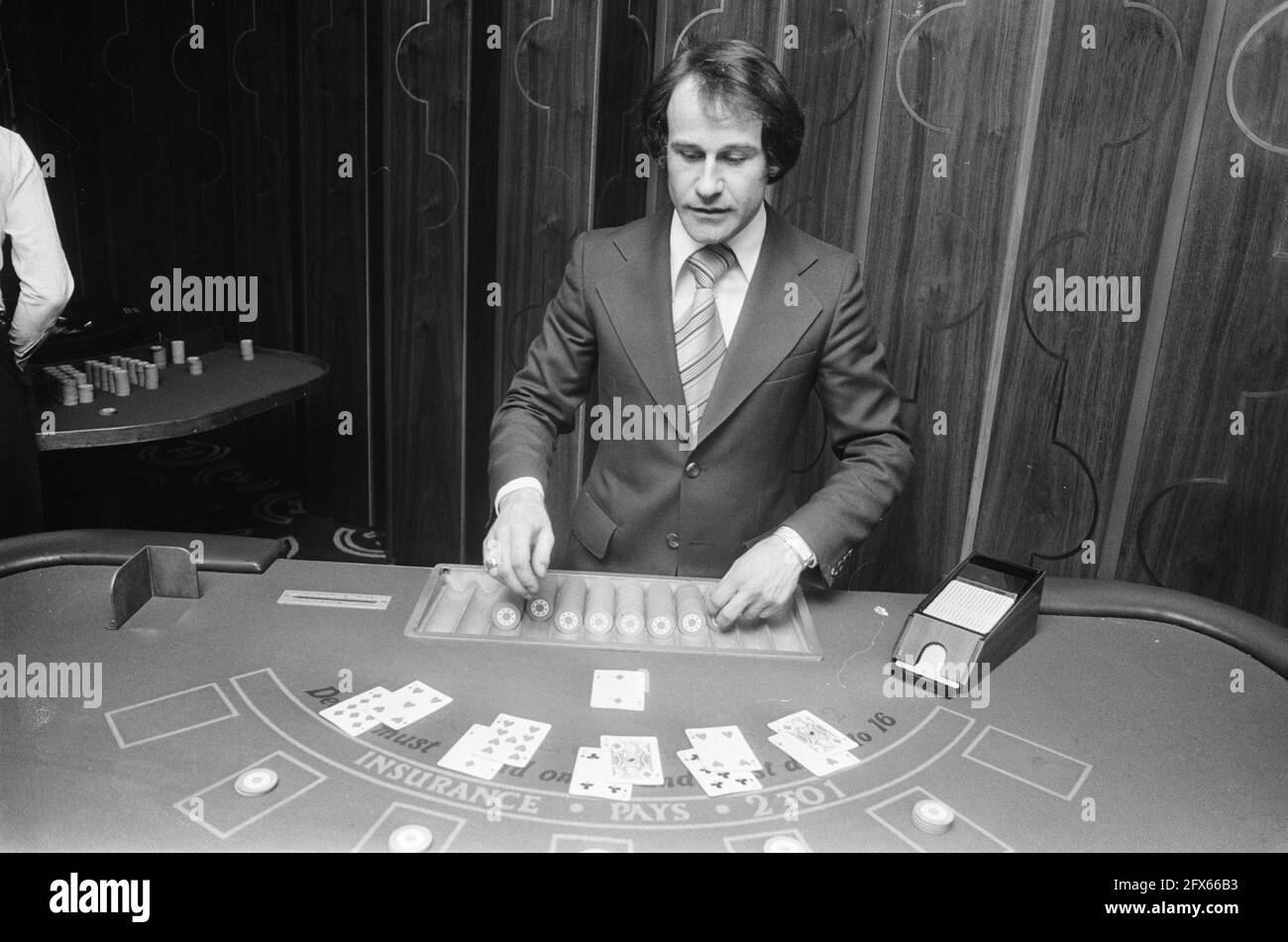 Lord Patrick at the poker table, April 10, 1975, poker, The Netherlands,  20th century press agency photo, news to remember, documentary, historic  photography 1945-1990, visual stories, human history of the Twentieth  Century,