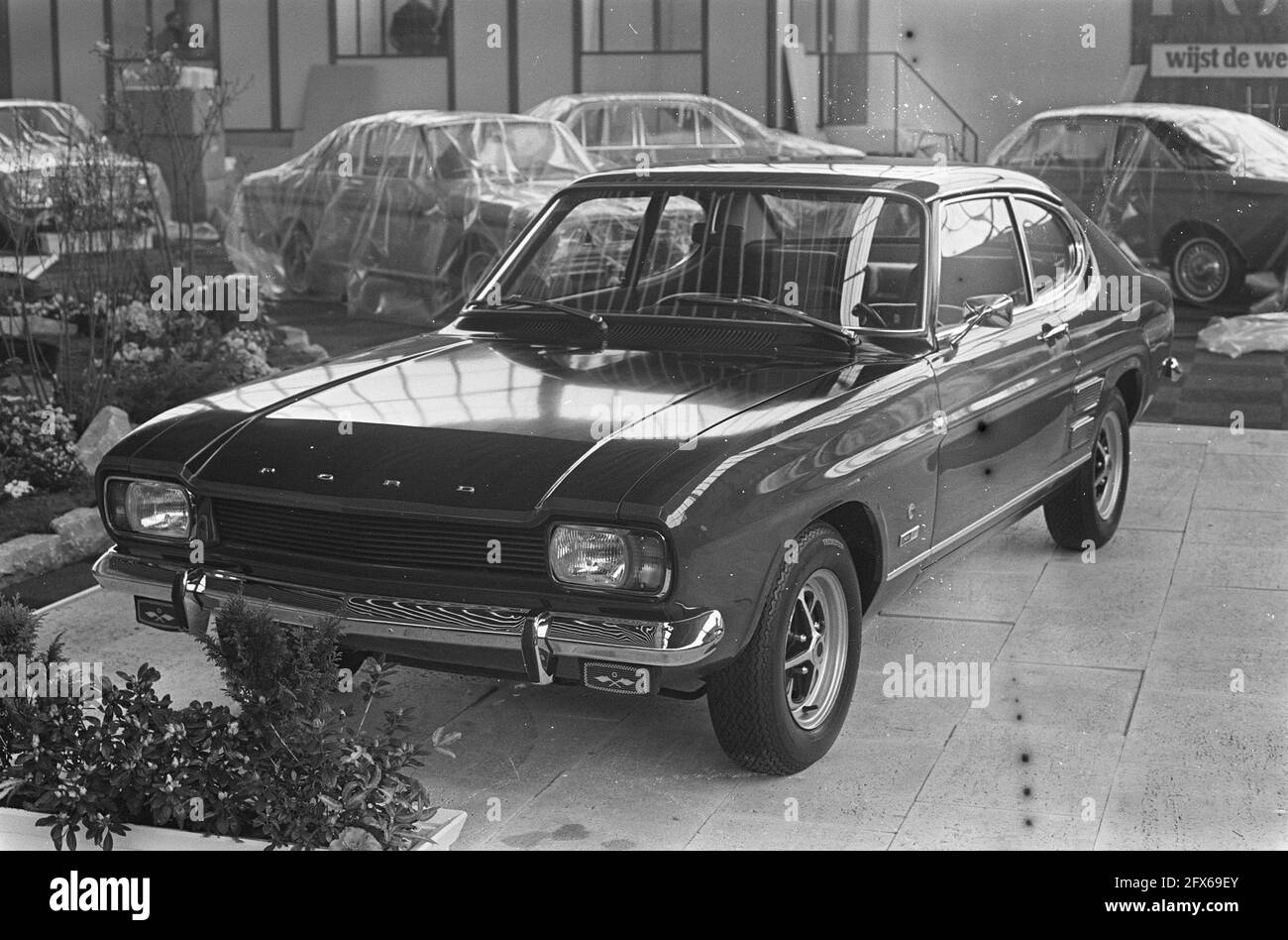 Next Thursday begins 58th RAI exhibition of passenger cars. Ford Capri, February 11, 1969, cars, car trade, fairs, exhibitions, The Netherlands, 20th century press agency photo, news to remember, documentary, historic photography 1945-1990, visual stories, human history of the Twentieth Century, capturing moments in time Stock Photo