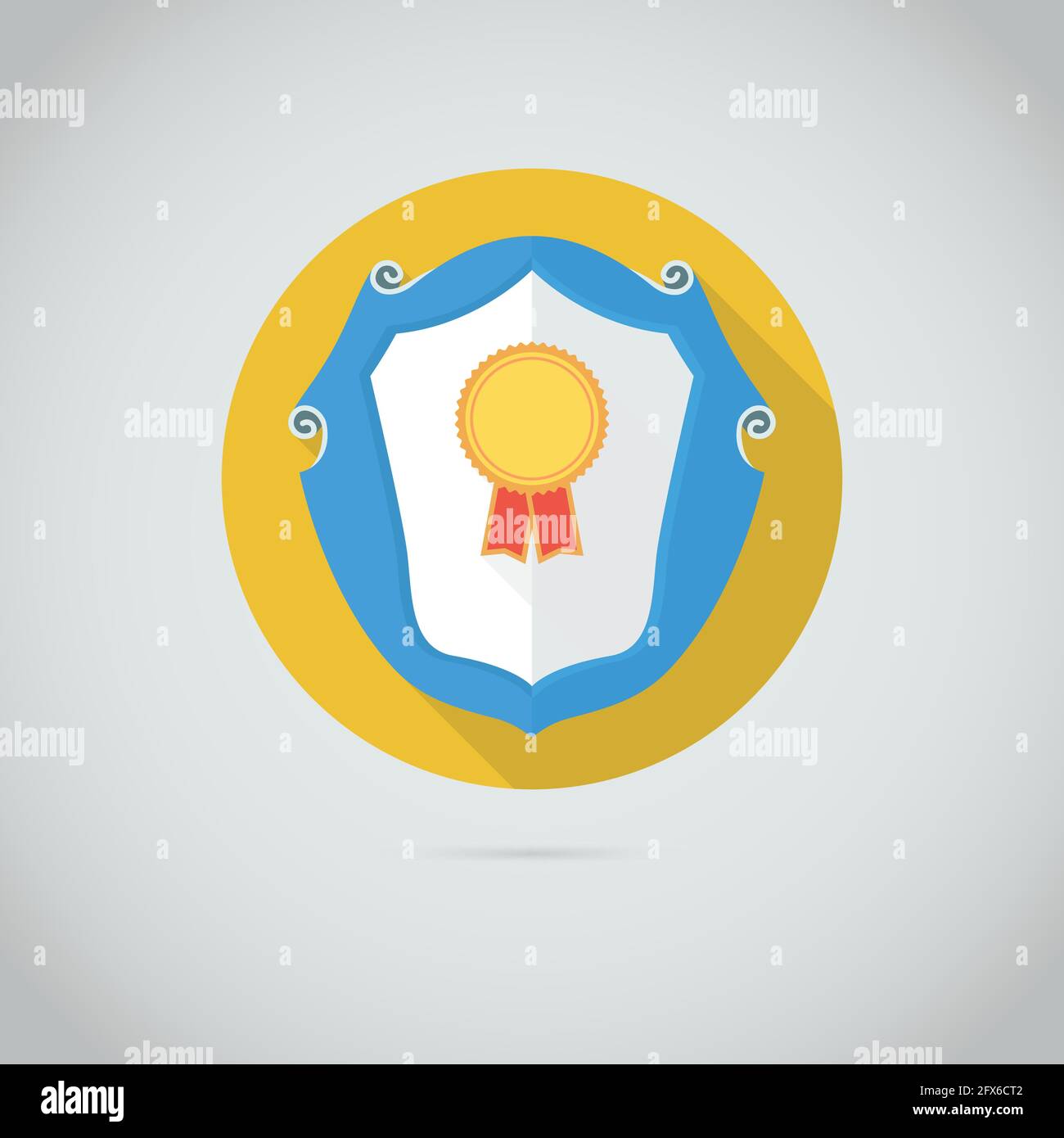 Flat vector icon with gold medal Stock Vector Image & Art - Alamy