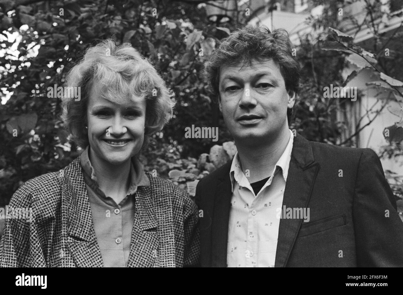 Hetty Heyting and Jan-Simon Minkema, October 28, 1985, The Netherlands, 20th century press agency photo, news to remember, documentary, historic photography 1945-1990, visual stories, human history of the Twentieth Century, capturing moments in time Stock Photo