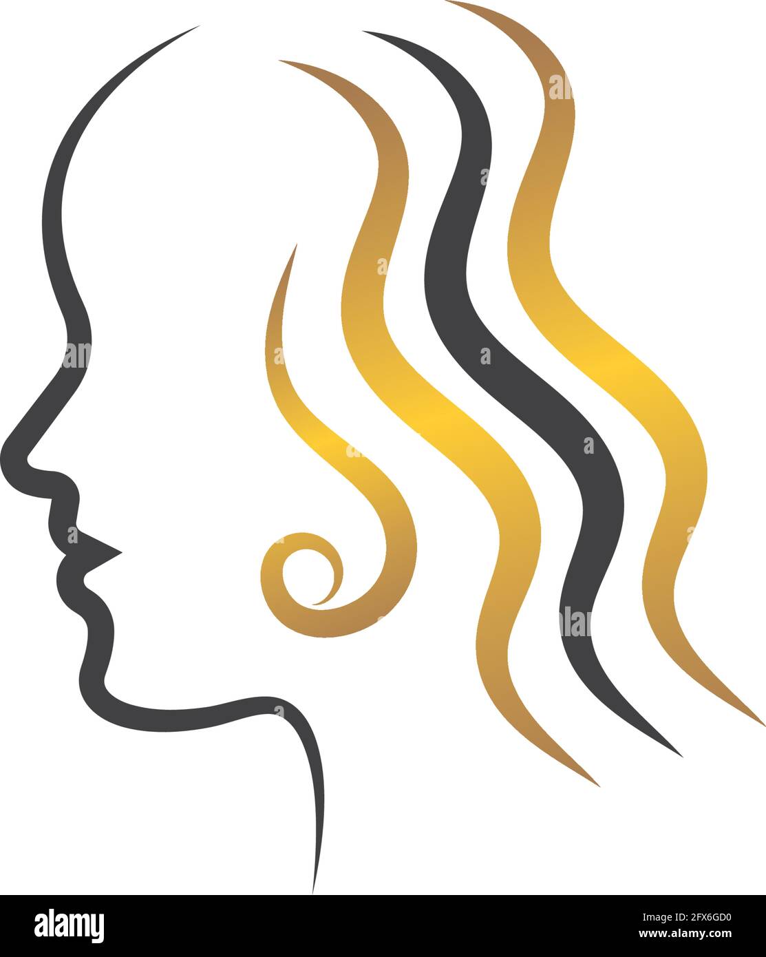 hair wave woman icon vector illustratin design symbol of hairstyle and